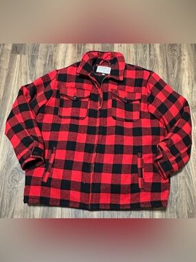 Legendary Whitetails Tough As Buck Outdoorsman Wool Blend Jacket Red Plaid 4XT